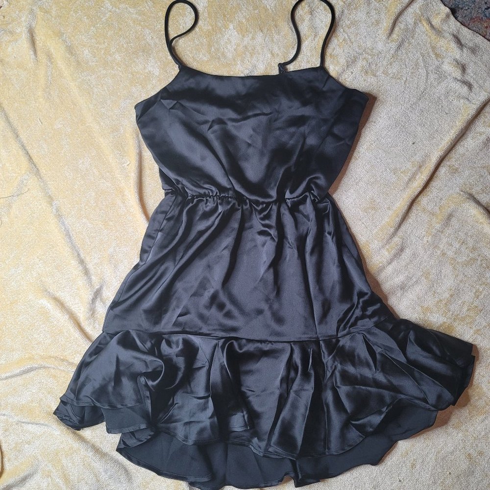 NWT Black Satin Dress Forever 21